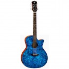 Гитара акустическая LUNA Gypsy Quilted Ash Trans-Blue